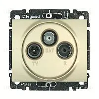 Розетка телевизионная оконечная TV-SAT-FM Legrand Galea Life 775789+771473 775789 + 771473