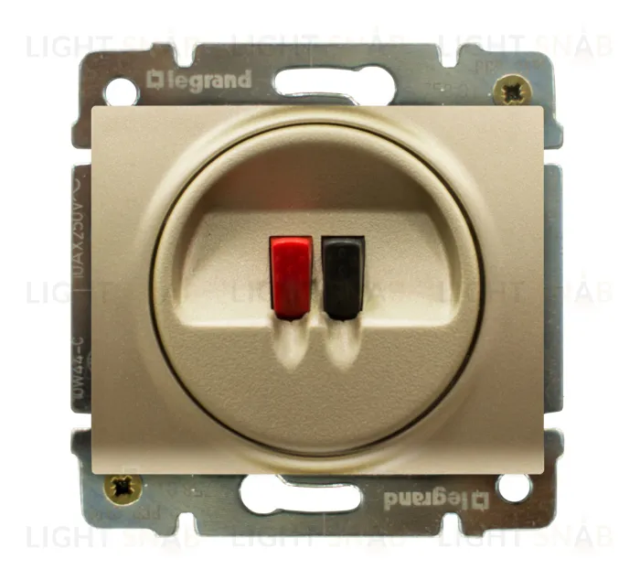 Розетка акустическая на одну колонку Legrand Galea Life (титан) 771400+775785 771400 + 775785