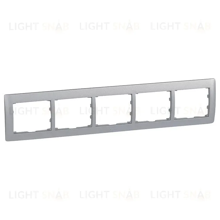 Рамка пятерная для горизонтального монтажа Legrand Galea Life алюминий 771305 771305