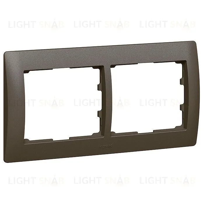 Рамка двойная для горизонтального монтажа Legrand Galea Life темная бронза 771202 771202