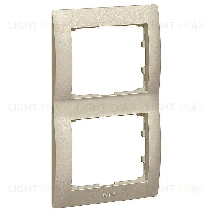 Рамка двойная для вертикального монтажа Legrand Galea Life титан 771406 771406