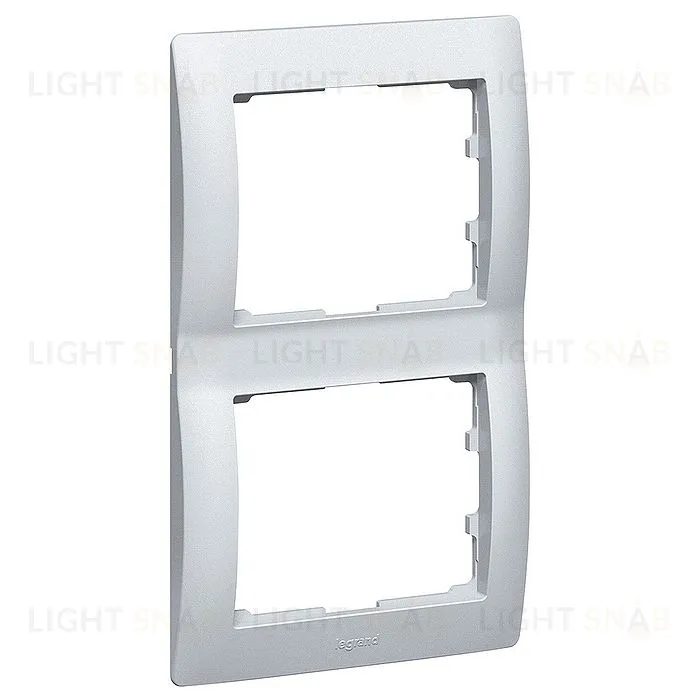 Рамка двойная для вертикального монтажа Legrand Galea Life алюминий 771306 771306
