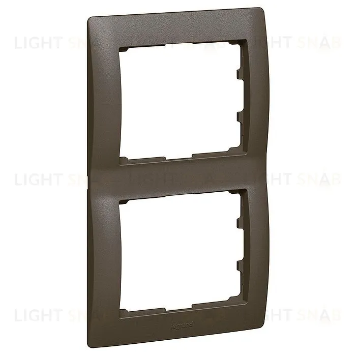 Рамка двойная для вертикального монтажа Legrand Galea Life темная бронза 771206 771206
