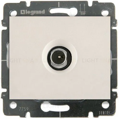 Розетка TV оконечная Legrand Galea Life (перламутр) 775966+771566 775966 + 771566