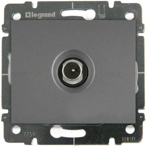 Розетка TV оконечная Legrand Galea Life (темная бронза) 775966+771266 775966 + 771266
