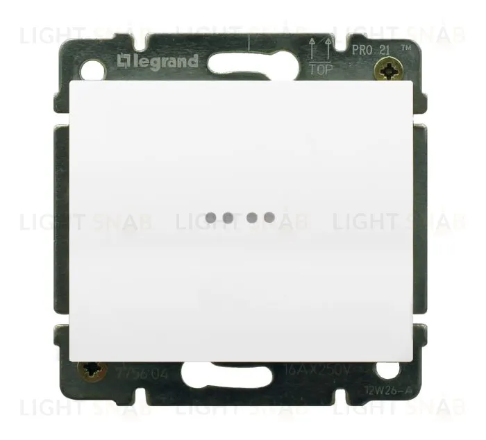 Выключатель одноклавишный с подсветкой Legrand Galea Life 10А/250В (белый) 771034+775600 771034 + 775600