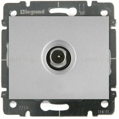 Розетка TV оконечная Legrand Galea Life (алюминий) 775966+771366 775966 + 771366