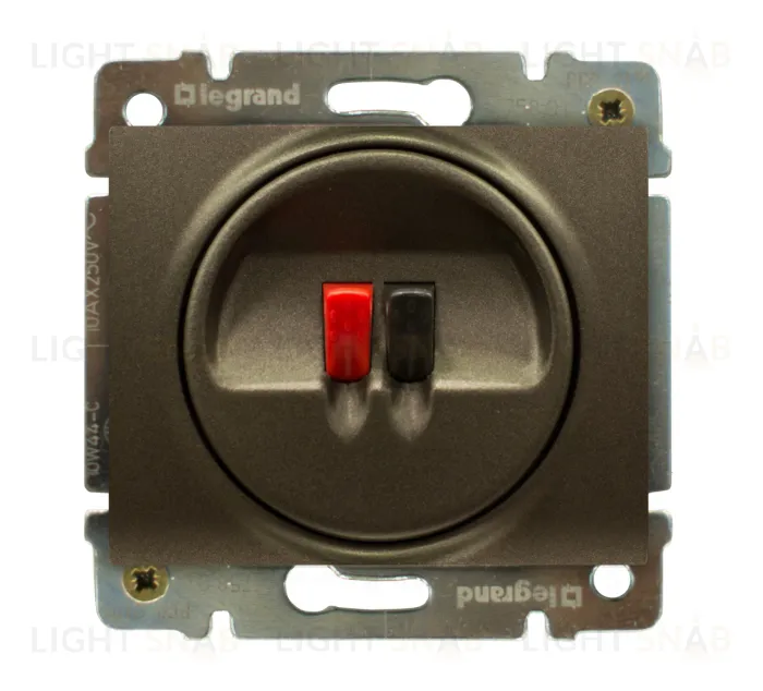Розетка акустическая на одну колонку Legrand Galea Life (темная бронза) 771200+775785 771200 + 775785