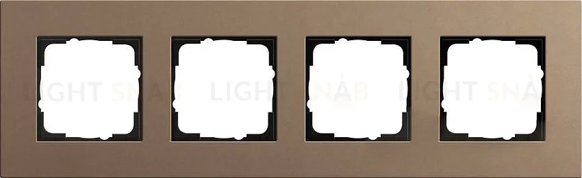 Рамка четырехместная Gira Linoleum-Multiplex, светло-коричневый 0214221 0214221