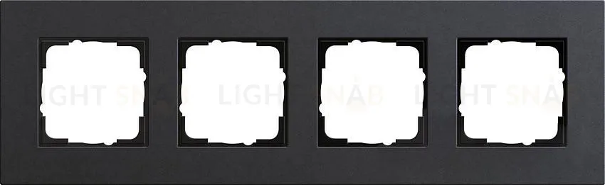Рамка четырехместная Gira Linoleum-Multiplex, антрацит 0214226 0214226