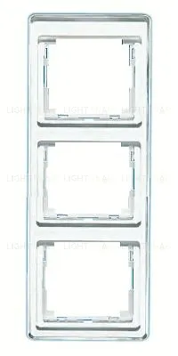 Рамка тройная для вертикального монтажа Jung SL 500, стекло серебро sl583si sl583si
