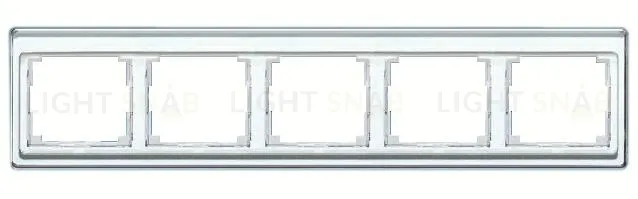 Рамка пятерная для горизонтального монтажа Jung SL 500, стекло серебро sl5850si sl5850si