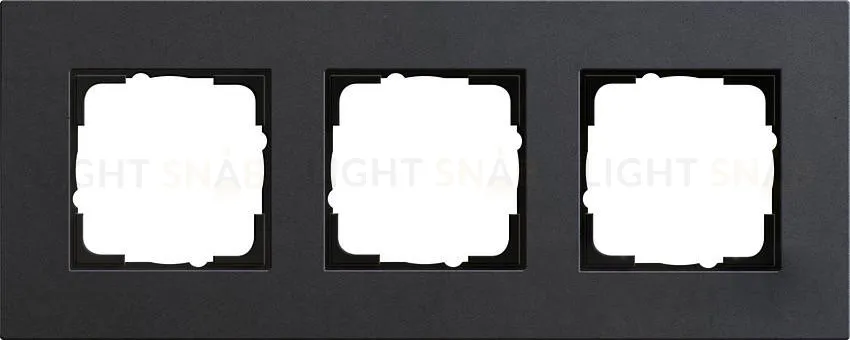 Рамка трехместная Gira Linoleum-Multiplex, антрацит 0213226 0213226
