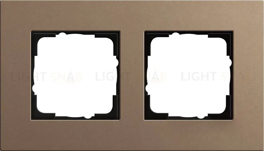 Рамка двухместная Gira Linoleum-Multiplex, светло-коричневый 0212221 0212221