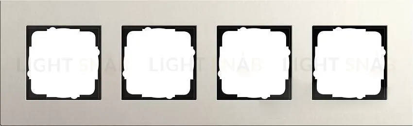 Рамка четырехместная Gira Linoleum-Multiplex, светло-серый 0214220 0214220