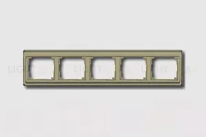 Рамка пятерная для горизонтального монтажа Jung SL 500, золотая бронза sl5850gb sl5850gb