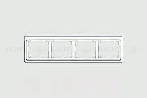 Рамка четверная для горизонтального монтажа Jung SL 500, белое стекло sl5840ww sl5840ww