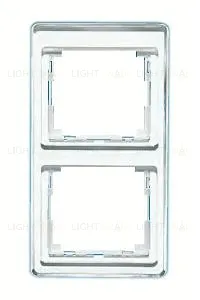 Рамка двойная для вертикального монтажа Jung SL 500, стекло серебро sl582si sl582si