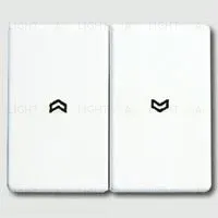 Выключатель управления жалюзи клавишный Jung, 10А/250В 509vu+sl595pww 509vu + sl595pww