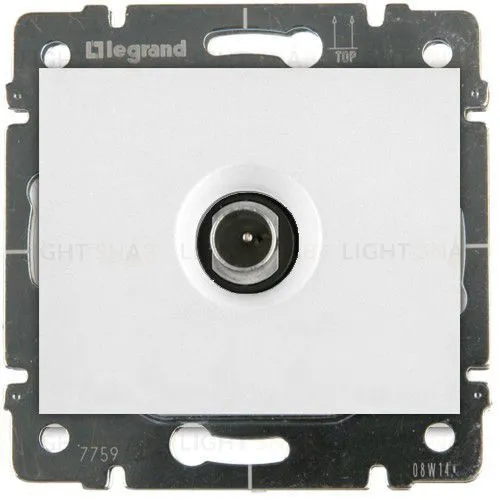 Розетка TV оконечная Legrand Galea Life (белый) 775966+777066 775966 + 777066