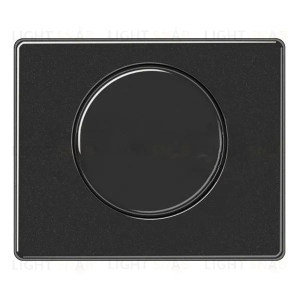 Светорегулятор JUNG универсальный поворотно-нажимной LED 3-100Вт., 20-420Вт ламп накал. и галог., черный глянец 1731DD+SL1540SW 1731DD + SL1540SW