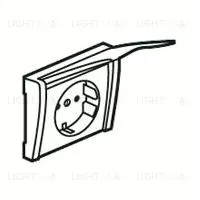 Розетка с заземлением с откидной крышкой и уплотнительной мембраной IP44 Jung 16А/250В 551WU+CD5120BFWW+sl590klsw 551WU + CD5120BFWW + sl590klsw