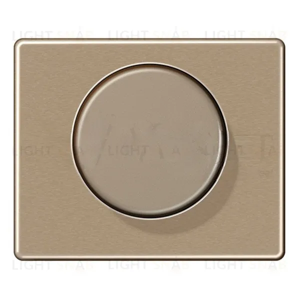 Светорегулятор JUNG универсальный поворотно-нажимной LED 3-100Вт., 20-420Вт ламп накал. и галог., золотая бронза 1731DD+SL1540GB 1731DD + SL1540GB