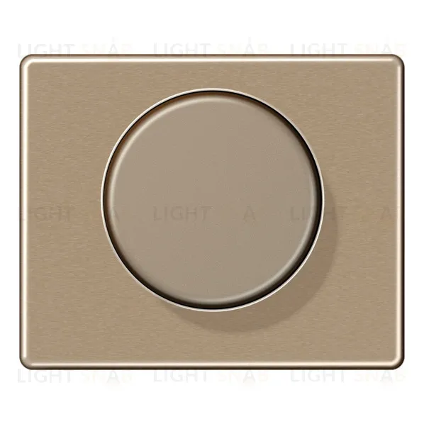 Светорегулятор JUNG поворотно-нажимной LED 3-60Вт., 20-210Вт ламп накал. и галог., золотая бронза 1730DD+SL1540GB 1730DD + SL1540GB