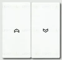 Выключатель управления жалюзи кнопочный Jung, 10А/250В 539VU+ls995pww 539VU + ls995pww