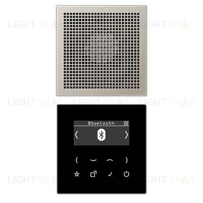 Смарт радио JUNG DAB+Bluetooth моно, черный глянцевый, динамик нержавеющая сталь DABES1BT DABES1BT