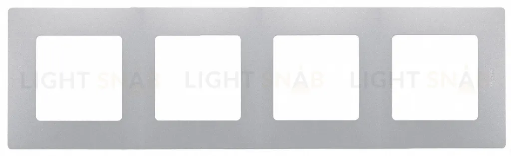 Четырехместная рамка Legrand Etika алюминий 672554 672554
