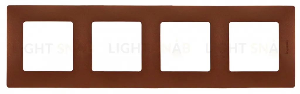 Четырехместная рамка Legrand Etika какао 672574 672574