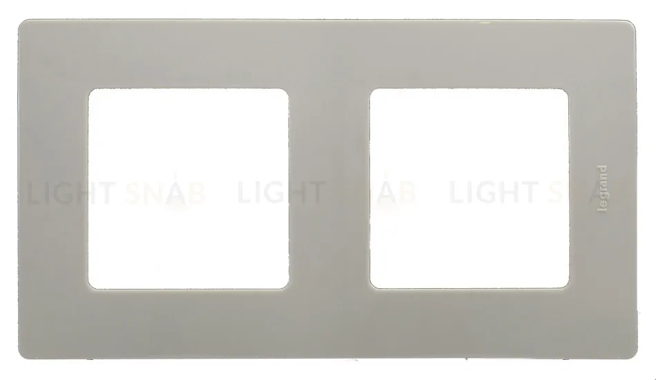 Двухместная рамка Legrand Etika светлая галька 672522 672522