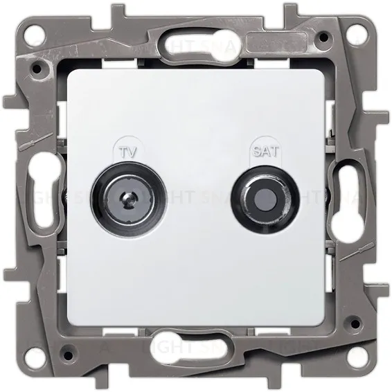 Розетка TV/SAT 2-х кабельная Legrand Etika (белая) 672257 672257