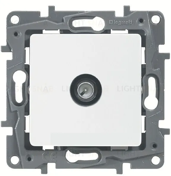 Розетка TV проходная 15дБ Legrand Etika (белая) 672263 672263