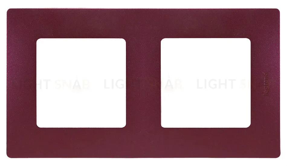 Двухместная рамка Legrand Etika сливовый 672562 672562