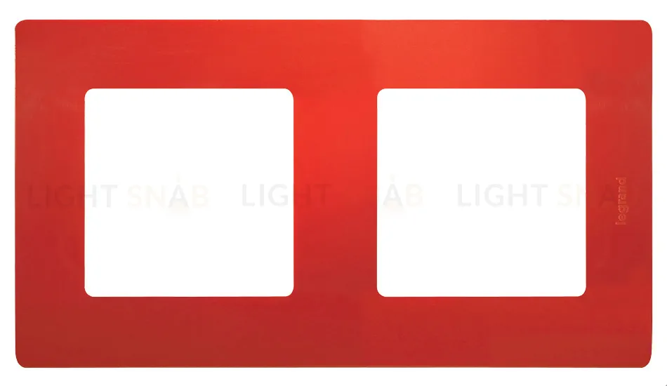 Двухместная рамка Legrand Etika красная 672532 672532
