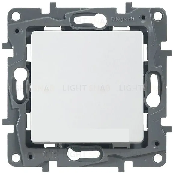 Выключатель одноклавишный с подсветкой на винтах Legran Etika 10A (белый) 672203 672203