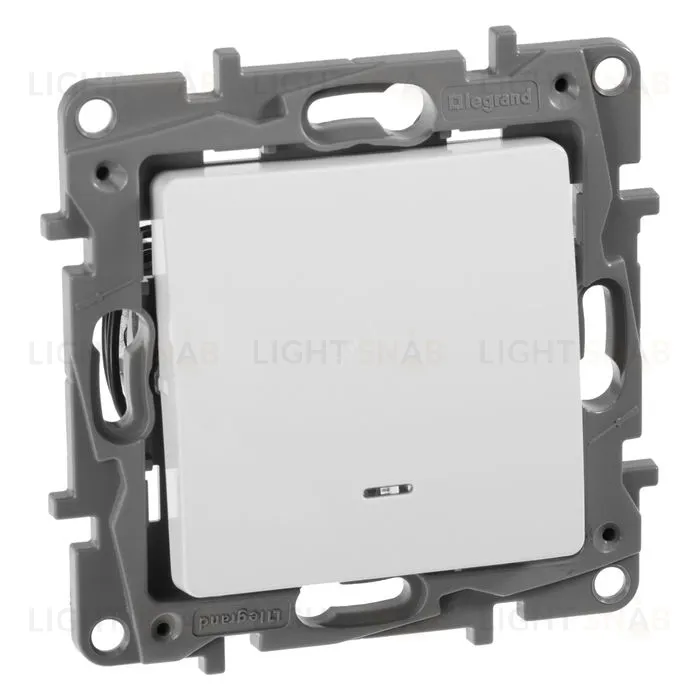 Выключатель-переключатель с подсветкой Legran Etika 10A (белый) 672215 672215