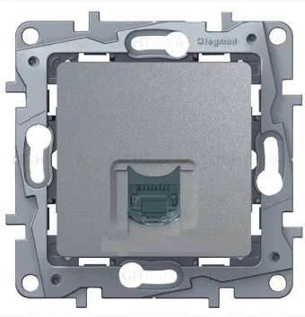 Розетка телефонная RJ11 Legrand Etika (алюминий) 672440 672440