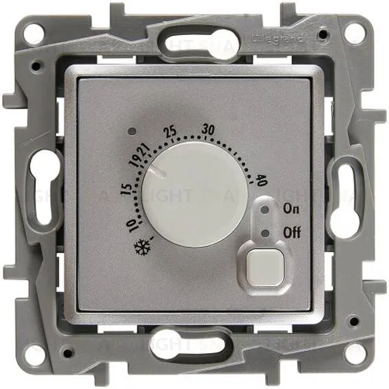 Термостат для теплого пола Legrand Etika (алюминий) 672430 672430