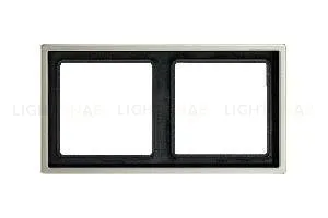 Рамка двойная Jung LS 990 нержавеющая сталь es2982 es2982