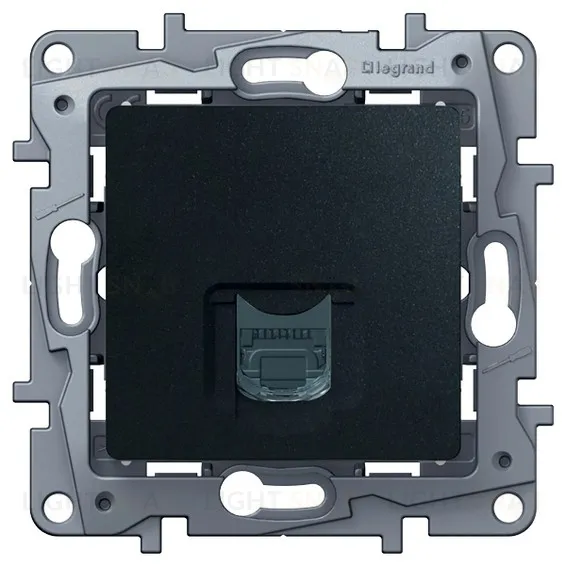 Розетка компьютерная одинарная Legrand Etika RJ45 Кат.5 UTP (антрацит) 672641 672641