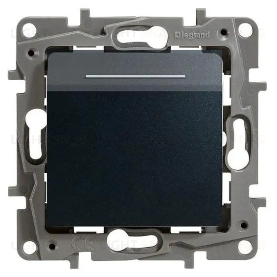 Выключатель карточный с выдержкой времени, с подсветкой 2А/250В Legrand Etika (антрацит) 672693 672693