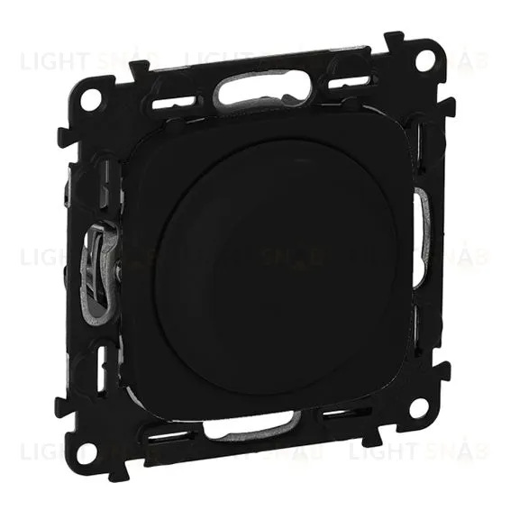 Светорегулятор с поворотной ручкой без нейтрали 5-300Вт, LED 5-75Вт, Legrand Etika (антрацит) 672619 672619