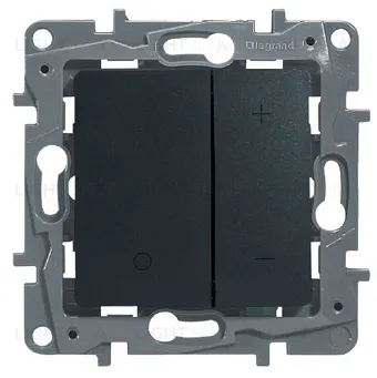 Светорегулятор нажимной 400Вт Legrand Etika (антрацит) 672618 672618