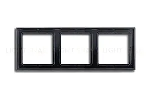 Рамка тройная Jung LS 990 черный глянцевый LS983SW LS983SW