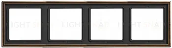 Рамка на 4 поста Jung LS 990 античная латунь ME2984AT ME2984AT