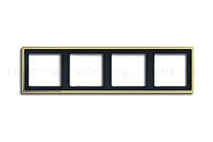 Рамка четверная Jung LS 990 золото go2984 go2984
