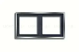 Рамка двойная Jung LS 990 блестящий хром gcr2982 gcr2982